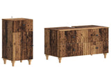 2 Piece Bathroom Cabinet Set ALKMAAR Old Wood Engineered Wood 3417673