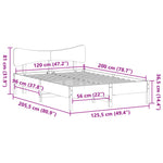 Bed Frame without Mattress Wax Brown 120x200 cm Solid Wood Pine 3328237