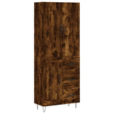Highboard Smoked Oak 69.5x34x180 cm Engineered Wood 3198110