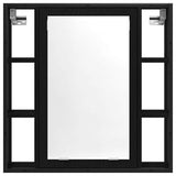 Bathroom Mirror Cabinet Black Oak 60x16x60 cm Engineered Wood 862228