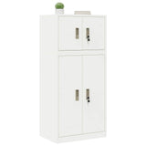 Storage Cabinet 2 pcs White 60 x 40 x 130 cm Steel Lockable 3438692