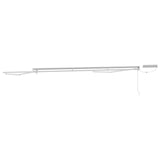 Electric Retractable Awning Frame White 5 x 3 m Steel 42024867