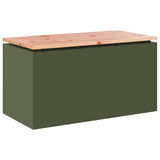 Garden Bench Olive green 80 x 40 x43 cm Steel 874901