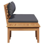 Garden Bench 2 pcs Brown Solid Teak wood 42006398