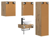 Bathroom Furniture Set 5 pcs Artisan Oak 3407246