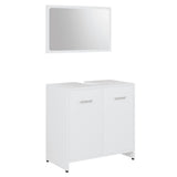 Bathroom Furniture Set White Engineered Wood 802579