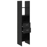 Book Cabinet Black oak 40 x 35 x 180 cm Engineered wood 875441
