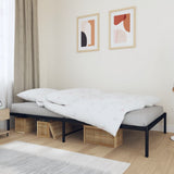 Metal Bed Frame without Mattress Black 107x203cm 350842