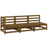 3 Piece Garden Lounge Set Honey Brown Solid Pinewood 805708