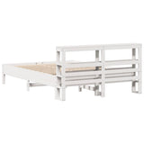 Bed Frame without Mattress White 140x190 cm Solid Wood Pine 3306160