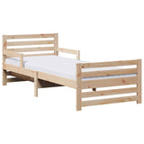 Bed Frame with Mattress Brown 80 x 200 cm Solid Pine Wood 3385946