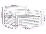 Outdoor Sofa Solid Acacia Wood White 3439136