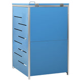 Single Wheelie Bin Shed 69x77.5x112.5 cm Stainless Steel 149566