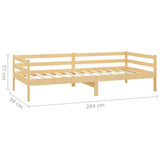 Day Bed without Mattress Solid Wood Pine 90x200cm 806930