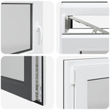 Basement Window RISOR 120 x 60 cm PVC and Glass Anthracite 42047303