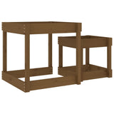 Sand Tables 2 pcs Honey Brown Solid Wood Pine 825054