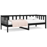 Day Bed without Mattress Black 90x190cm Solid Wood Pine 814648