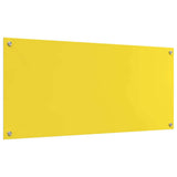 Kitchen Backsplash 2 pcs Yellow 110 x 50 cm Tempered Glass 3415513