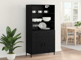 Highboard Black oak 69.5 x 34 x 180 cm Engineered Wood 3416099