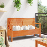 Outdoor Bench Brown 119 x 76 x 44cm Solid pine wood 4012184