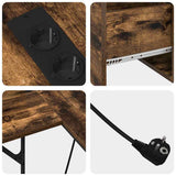Desk with Drawer Smoked Oak 182 x 101 x 87.5 cm Engineered Wood 3376138