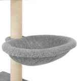 Cat Tree with Sisal Scratching Posts Light Grey 117 cm 172119
