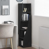 Corner Cabinet 32x32x140cm Engineered Wood Black 889876