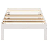 Bed Frame without Mattress White 90x200 cm Solid Wood Pine 859221