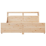 Bed Frame without Mattress 200x200 cm Solid Wood Pine 3306447