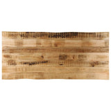Table Top Live Edge 140x60x3.8 cm Solid Wood Rough Mango 370697