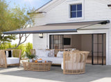 3 x 2.5 m Electric Awning with Remote Controller, Aluminium Frame DIY Retractable Awning, UV50 Sun T3398P323860
