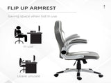 Computer Gaming Chair, Office Desk Swivel Chair, PU Leather Racing Chair with 90&deg Flip-up T3398P328217