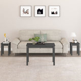 Nesting Tables 3 pcs Grey Solid Wood Pine 824980