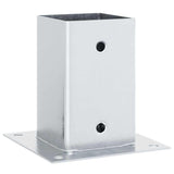 Post Bases Square 12 pcs Silver 81x81 mm Galvanised Steel 42000009