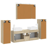 Bathroom Furniture Set 6 pcs Sonoma Oak 3407161