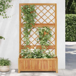 Raised Bed with Trellis 85x38x150 cm Solid Acacia Wood 316542