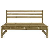 Garden Middle Sofas 2 pcs 120x80 cm Impregnated Wood Pine 825722