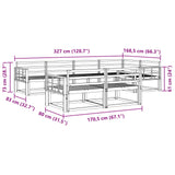 Outdoor Sofa Set 8 pcs White 327 x 168.5 x 73 cm 3386593