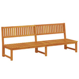 Sun Lounger Reclining Brown 200 x 57 x 75cm Solid Acacia wood 4108111