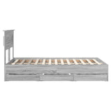 Bed Frame with Drawer Grey Sonoma 120 x 200 cm Engineer Wood 3409867