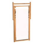ZNTS Deck Chair Teak 56x105x96 cm Cream 43802