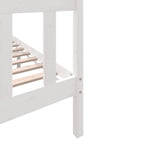 3101349 Bed Frame without Mattress White Solid Wood 140x200 cm
