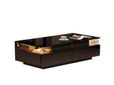 90 x 45 x 35.5 cm Coffee table tray, high-gloss coffee table for the living room, sofa table N605P388084S