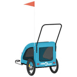 Pet Bike Trailer Blue Oxford Fabric and Iron 93988