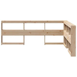 Bookcase Headboard L-Shaped 140 cm Solid Wood Pine 859265