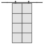 Sliding Door with Hardware Set 102,5x205 cm ESG Glass&Aluminium 3332904