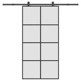 Sliding Door with Hardware Set 102,5x205 cm ESG Glass&Aluminium 3332904