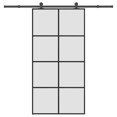 Sliding Door with Hardware Set 102,5x205 cm ESG Glass&Aluminium 3332904