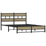 Metal Bed Frame without Mattress Sonoma Oak 160x200 cm 4017275