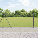 Welded Wire Fence with Concrete Base 50 x 0.8 m 3353692